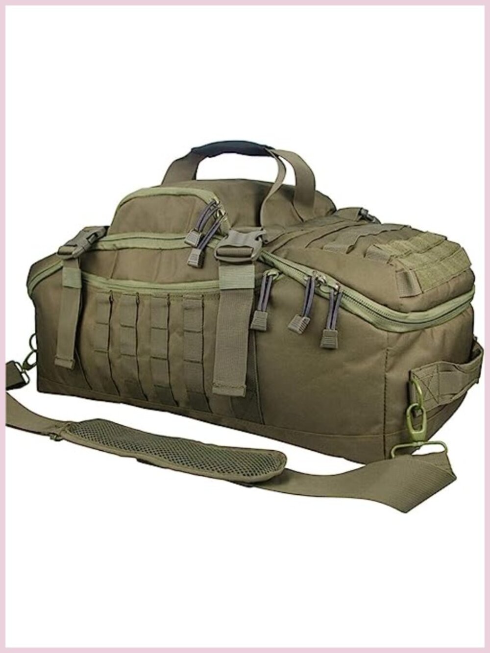 3-in-1 Military Backpack Travel Duffle Bag Weekender Gym Workout 45L